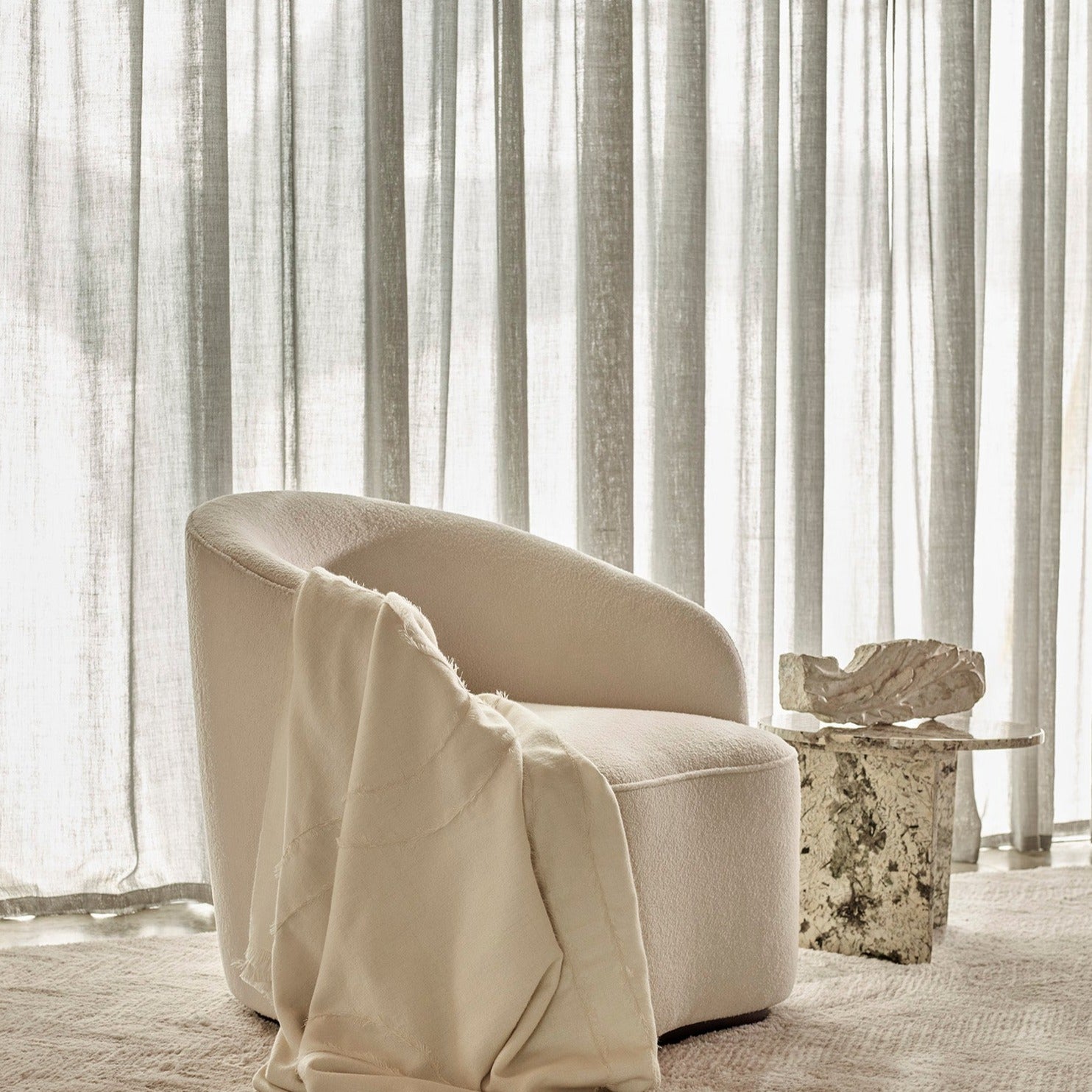Alpaca Linen Sheer Fabric - Rosemary Hallgarten