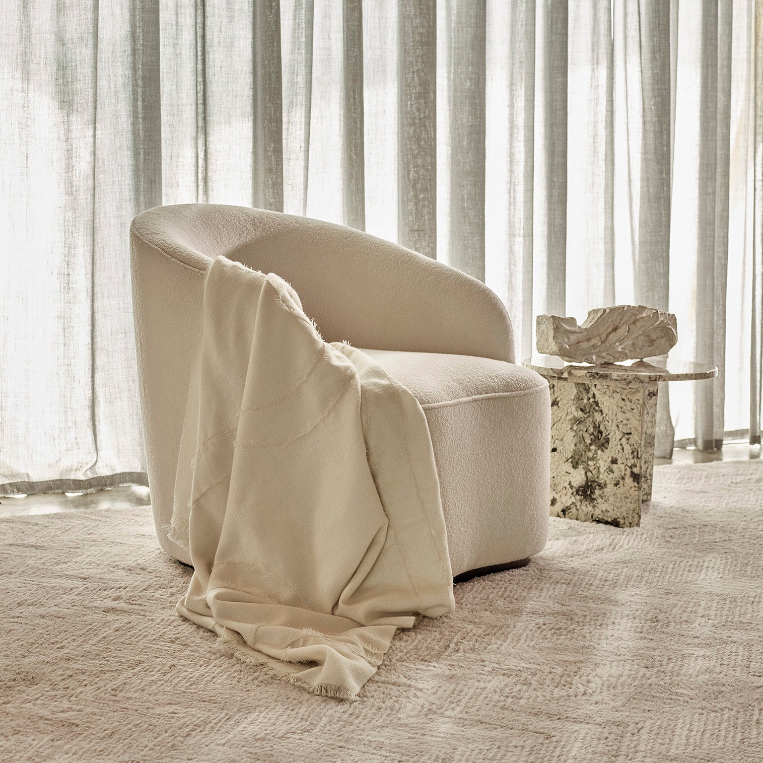 Cloud Herringbone™ 'Latte/Flurry' - 2'6"W x 6'L