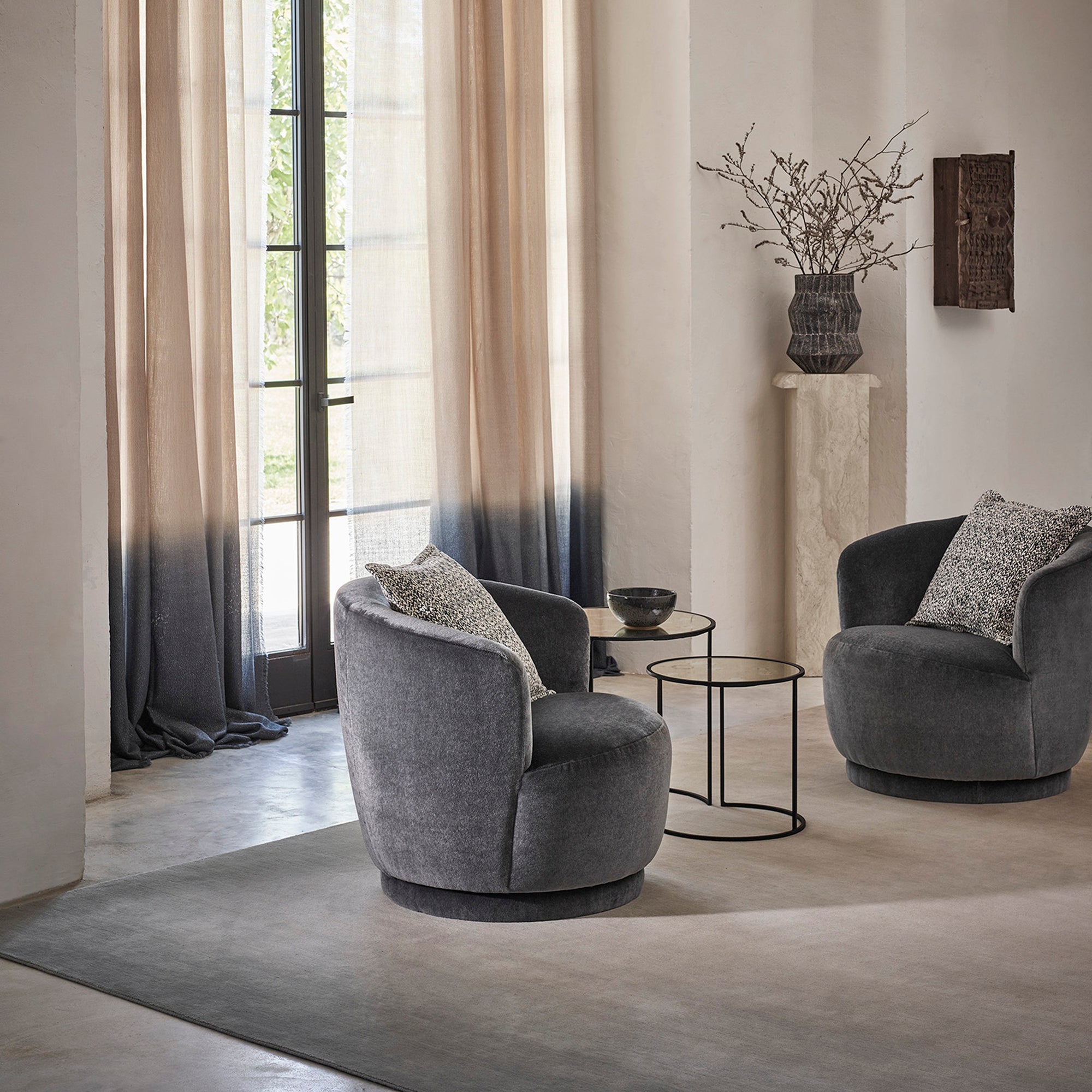 Ombre Alpaca Linen Glam Sheer Fabric