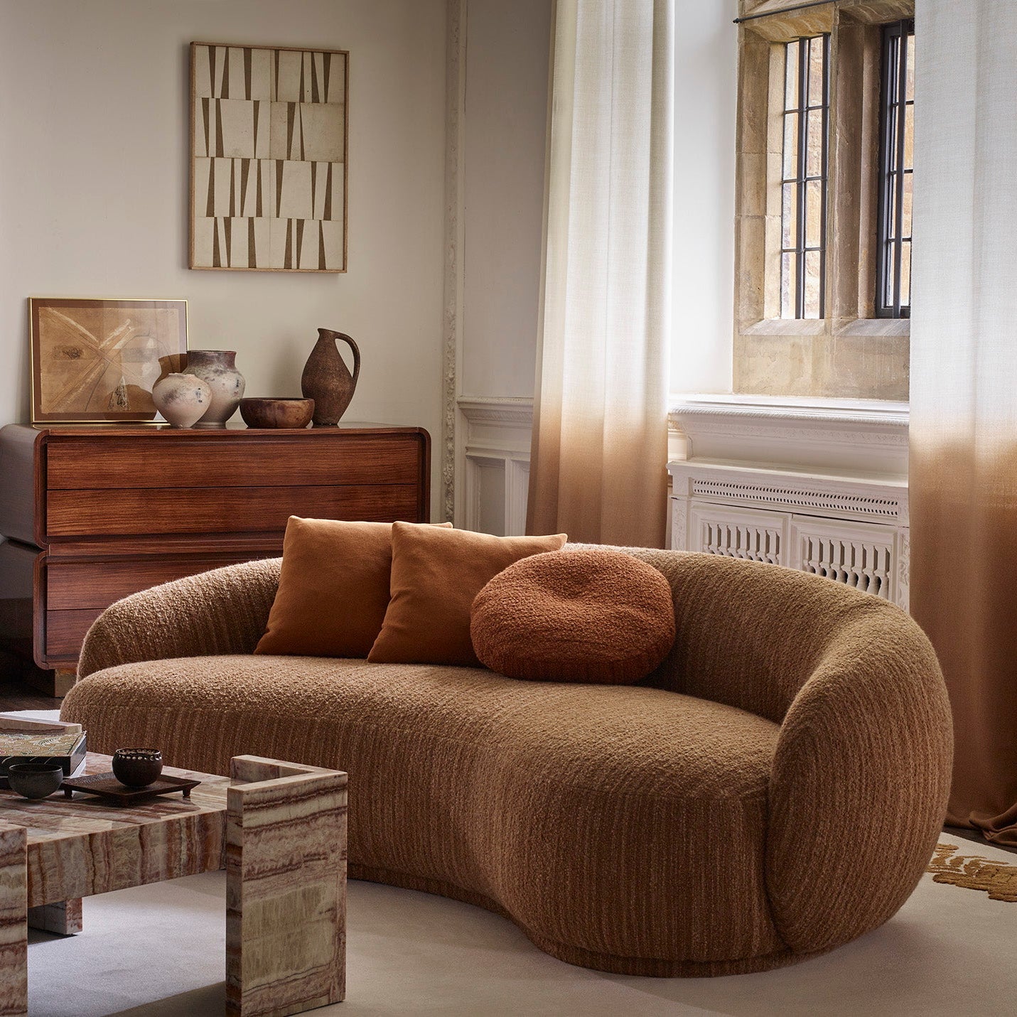 Onde Bouclé Brindle Fabric