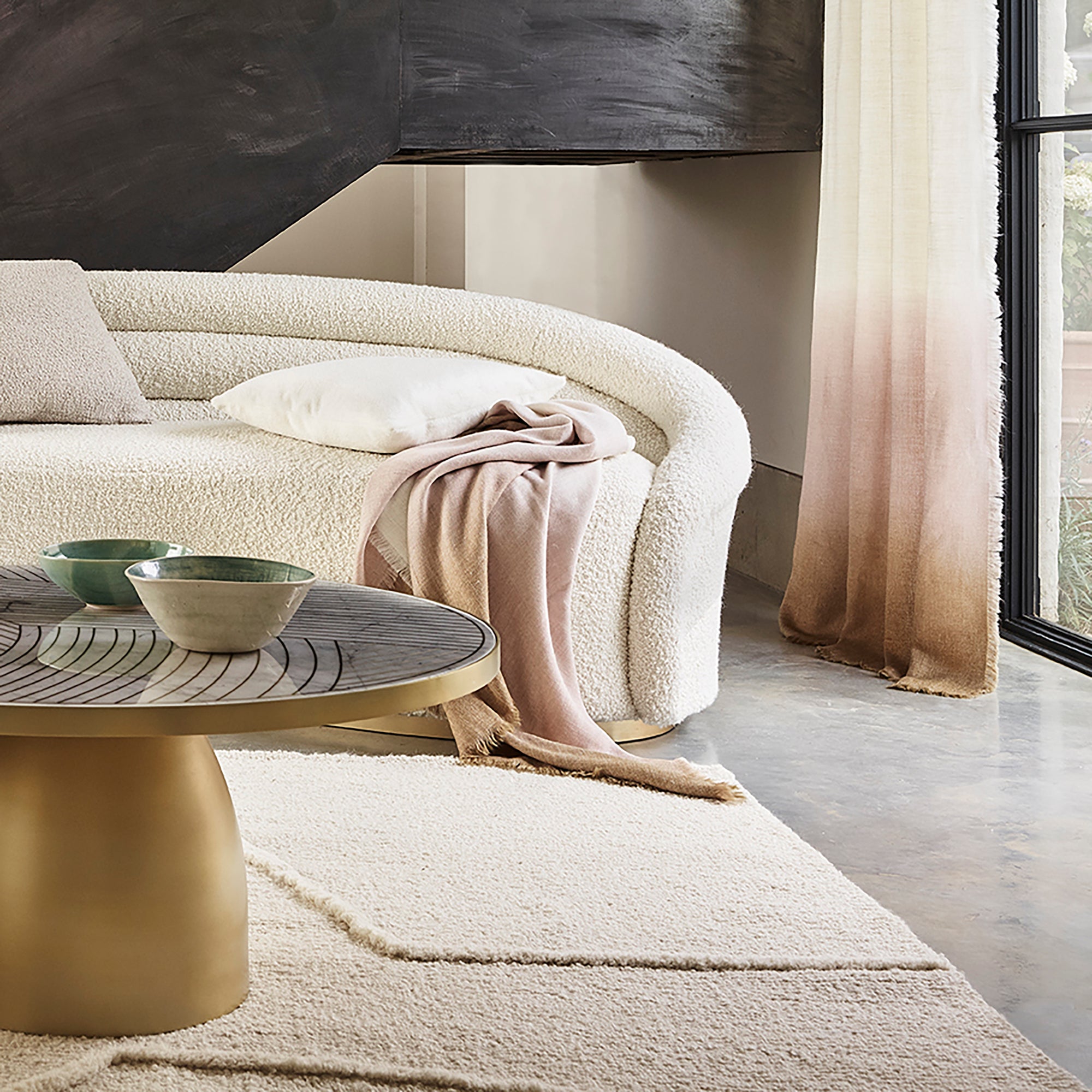 Ombre Color Block Throw Rosemary Hallgarten